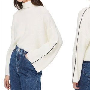 Topshop Roll neck crop sweater